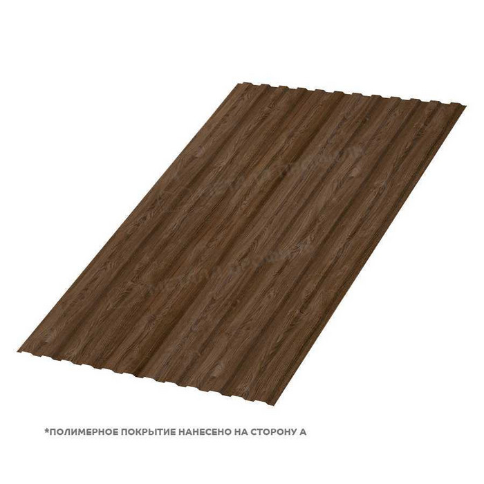Профлист Металл Профиль МП-10 0,5 ECOSTEEL® матовый Мореный Дуб | B, Двустороннее покрытие
