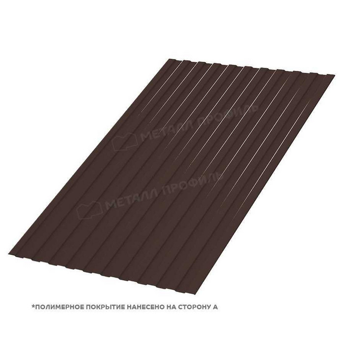 Профлист Металл Профиль С-8 0,5 PURETAN® RR 32 Темно-коричневый | B