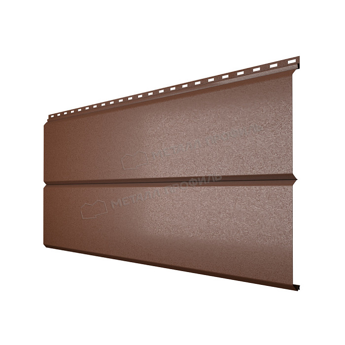 Сайдинг МЕТАЛЛ ПРОФИЛЬ Lбрус-XL-14х335 (VALORI-20-Brown-0.5)