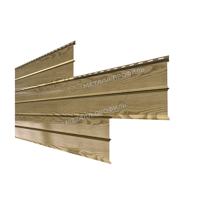 Сайдинг МЕТАЛЛ ПРОФИЛЬ Lбрус-XL-14х335 (ECOSTEEL-01-Сосна-0.5)