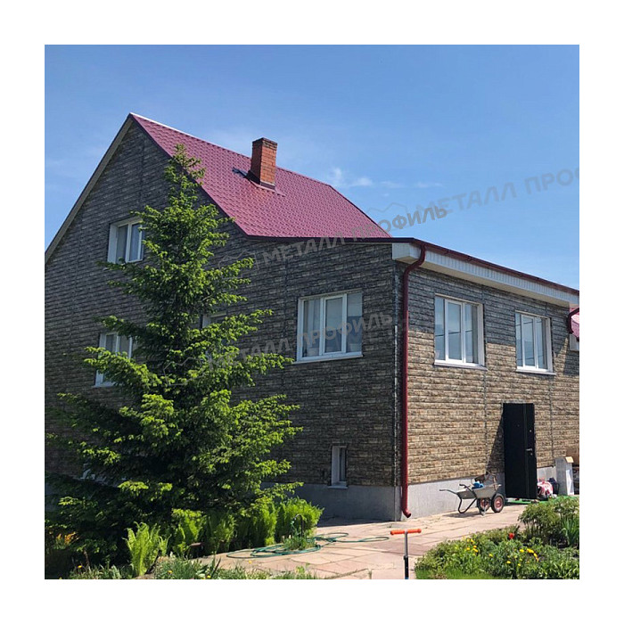 Сайдинг МЕТАЛЛ ПРОФИЛЬ Lбрус-XL-14х335 (ECOSTEEL-01-Белый Камень ПР-0.5)