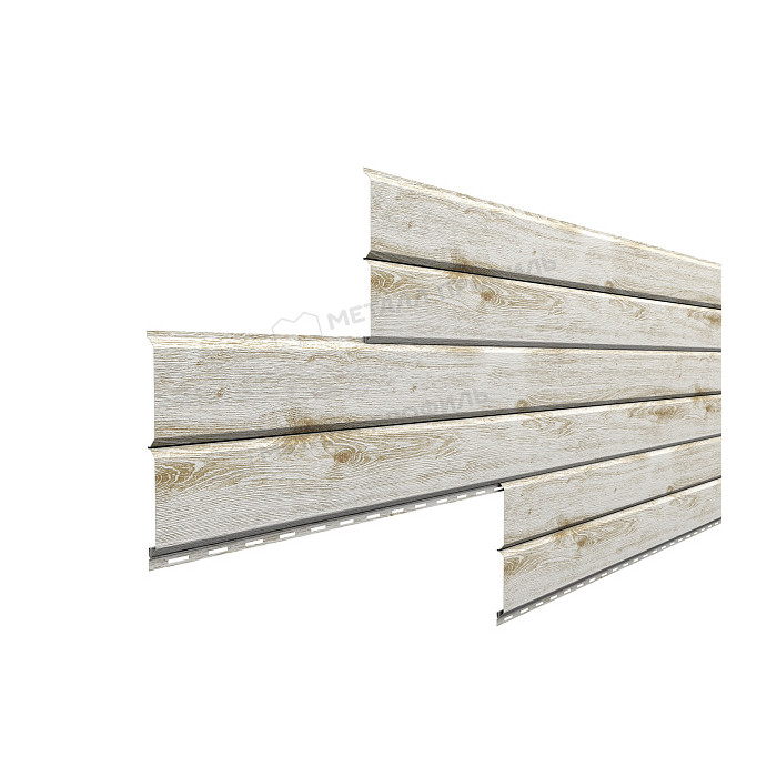Сайдинг МЕТАЛЛ ПРОФИЛЬ Lбрус-XL-14х335 (ECOSTEEL_MA-01-Беленый Дуб-0.5)