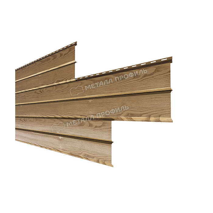 Сайдинг МЕТАЛЛ ПРОФИЛЬ Lбрус-XL-14х335 (ECOSTEEL_T-01-Сосна-0.5)