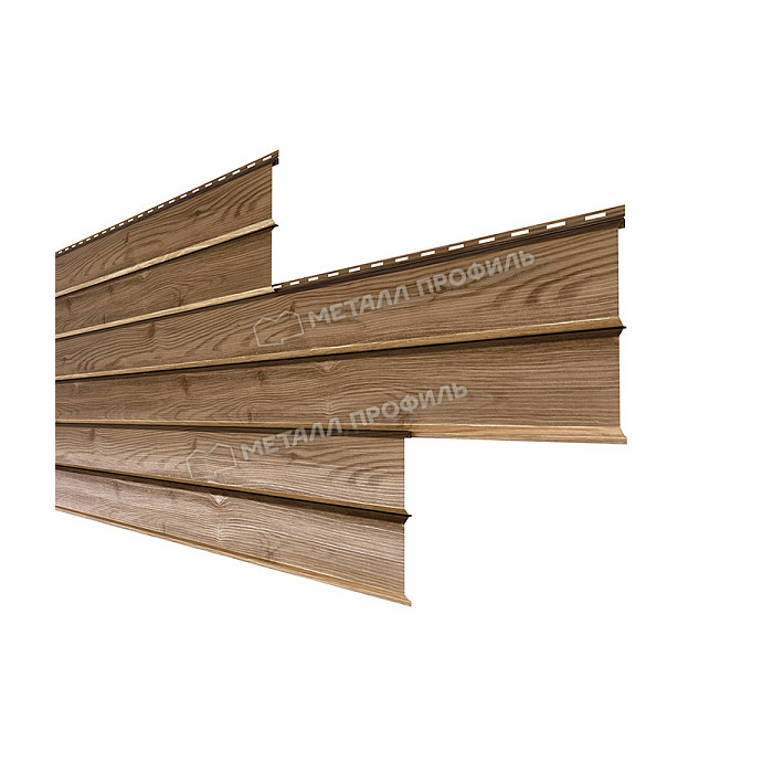 Сайдинг МЕТАЛЛ ПРОФИЛЬ Lбрус-XL-14х335 (ECOSTEEL_T-01-Кедр-0.5)