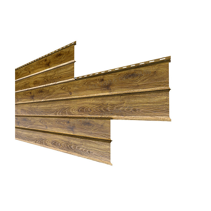 Сайдинг МЕТАЛЛ ПРОФИЛЬ Lбрус-XL-В-14х335 (ECOSTEEL_T-12-Дуб-0.45)