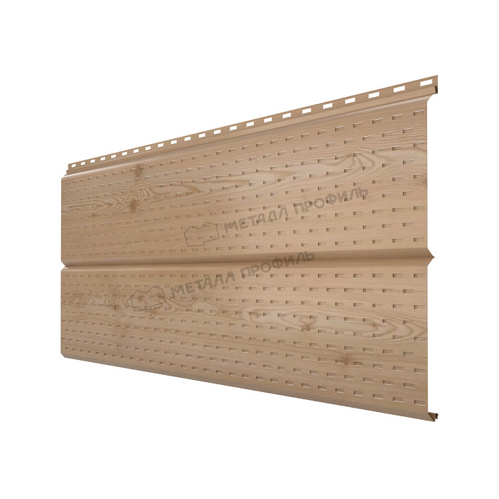 Софит МЕТАЛЛ ПРОФИЛЬ перфор. Lбрус-XL-14х335 (ECOSTEEL_T-12-Орех-0.45)