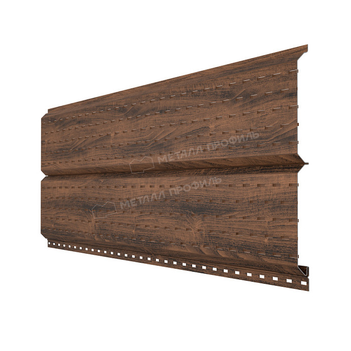 Софит МЕТАЛЛ ПРОФИЛЬ Lбрус-15х240 (ECOSTEEL_MA-01-МореныйДуб-0.5)