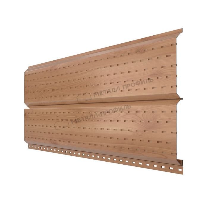 Софит МЕТАЛЛ ПРОФИЛЬ Lбрус-15х240 (ECOSTEEL_T-12-Золотой Орех-0.45)