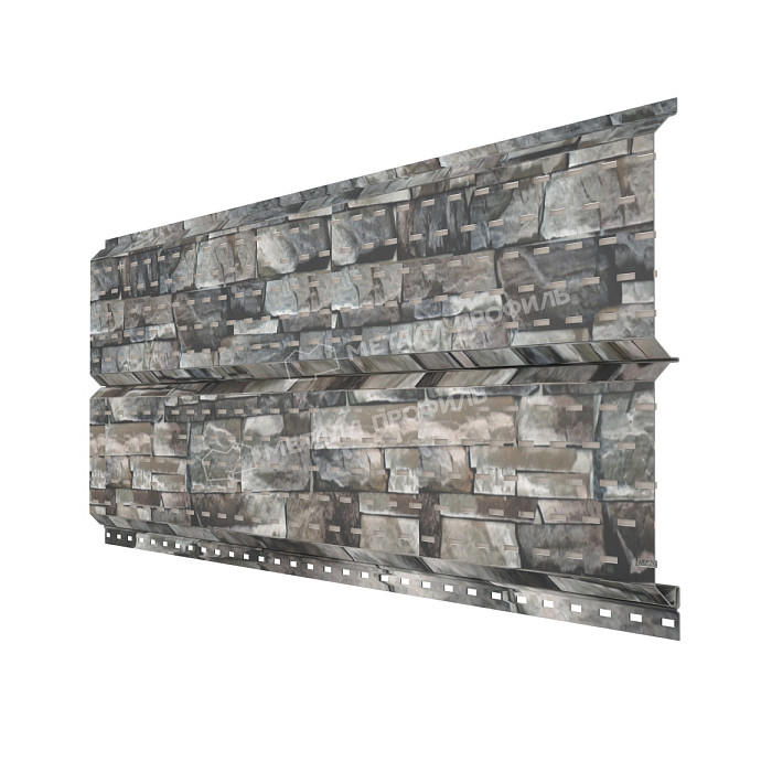 Софит МЕТАЛЛ ПРОФИЛЬ Lбрус-15х240 (ECOSTEEL-01-Белый Камень ПР-0.5)